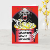 Het Skelet die van de Kaart van Halloween (Gele Bloem)