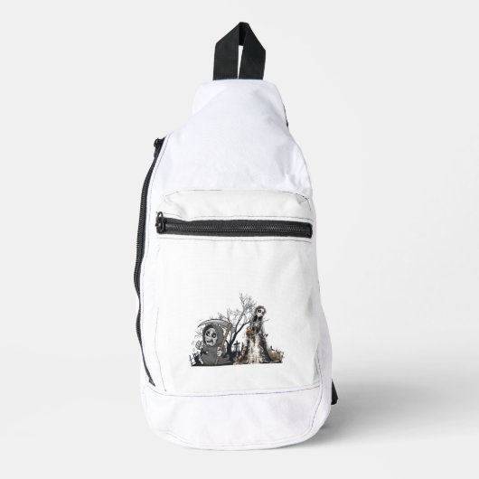 Het skelet en de lijkbrug. sling bag (Voorkant)