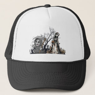 Het skelet en de lijkbrug. trucker pet