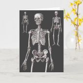 Het skelet is uit de kast. Wenskaart Kaart (Gele Bloem)