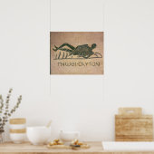 Het skelet met de titel 'Know' Poster (Keuken)