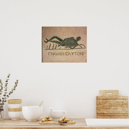 Het skelet met de titel 'Know' Poster (Keuken)