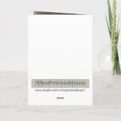 Het skelet met Viool durft u uit te komen & te Kaart (Achterkant)