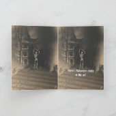 Het skelet met Viool durft u uit te komen & te Kaart (Binnen)