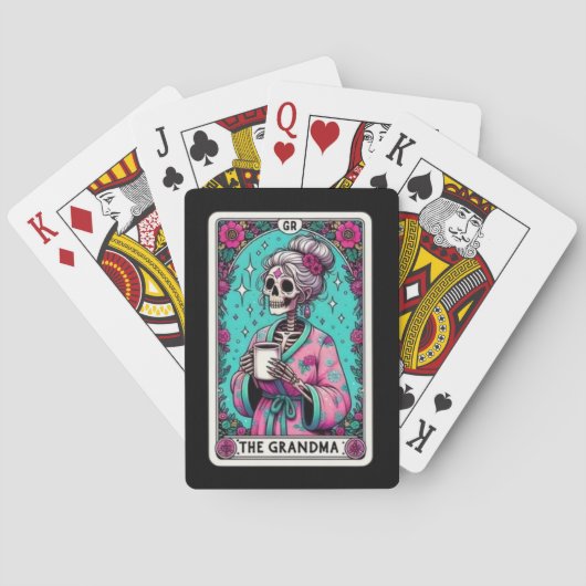 Het skelet van de oma Tarot Poker Cards Pokerkaarten (Achterkant)