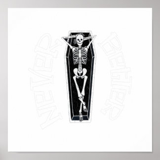 Het skelet van de schedel zit nooit beter in de ko poster