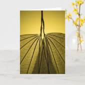 Het Skelet van het blad Kaart (Gele Bloem)