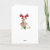 het skelet van het Kerstmisrendier Feestdagen Kaart (Achterkant)
