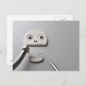 Het skelet waarvoor een tandheelkundige behandelin briefkaart (Voorkant / Achterkant)