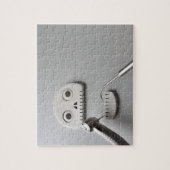 Het skelet waarvoor een tandheelkundige behandelin legpuzzel (Verticaal)