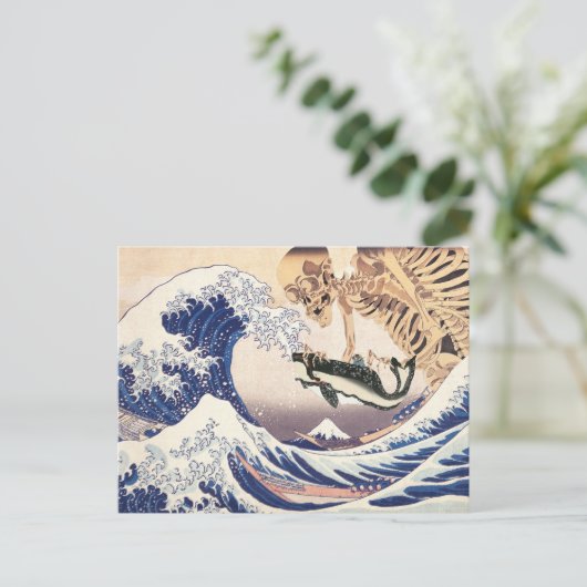 Het skeletspatroon in de Grote Golf Briefkaart (Staand voorkant)