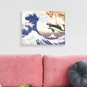 Het skeletspatroon in de Grote Golf Canvas Afdruk (Insitu (Woonkamer))