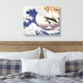 Het skeletspatroon in de Grote Golf Canvas Afdruk (Insitu (Slaapkamer))