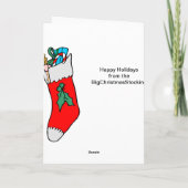 Het ski?en in achter elkaar feestdagen kaart (Achterkant)