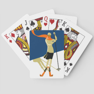 Het  Skier-ontwerp van 1920 Pokerkaarten