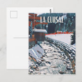 Het skigebied Clusaz Briefkaart (Voorkant / Achterkant)