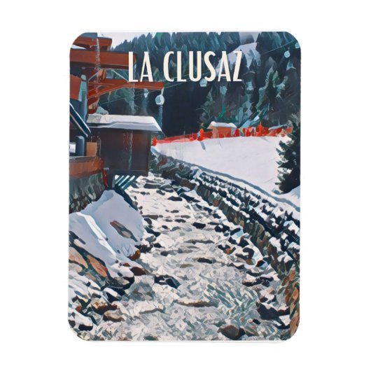 Het skigebied Clusaz Magneet (Verticaal)