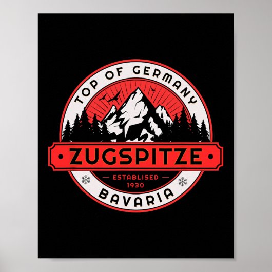 Het skigebied Zugspitze Poster (Voorkant)
