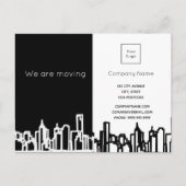 Het skyline bedrijfsbedrijf van de stad wij bewege aankondigingskaart (Voorkant)