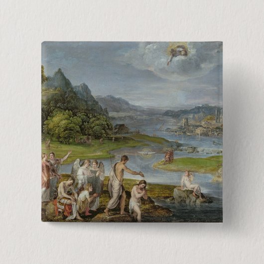 Het slaafse van Christus 2 Vierkante Button 5,1 Cm (Voorkant)