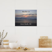 Het slaan naar buitenbanken in North Carolina Poster (Keuken)