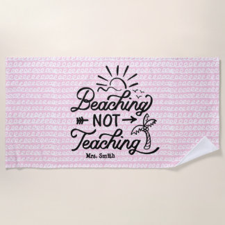 Het slaan niet onderwijzen | Funny Teacher Quote P Strandlaken
