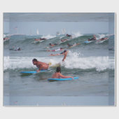 Het slaan van de golven_ cadeaupapier (Vlak)