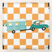 Het slaan van de Open Road 1 Glazen Onderzetter (Voorkant)