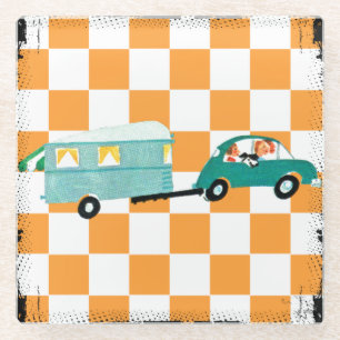 Het slaan van de Open Road 1 Glazen Onderzetter