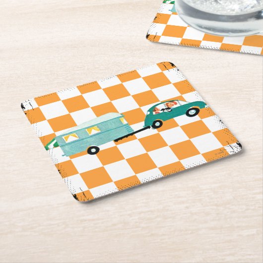 Het slaan van de Open Road 1 Kartonnen Onderzetters (Schuin)