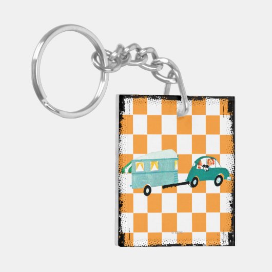 Het slaan van de Open Road 1 Sleutelhanger (Voorkant Links)