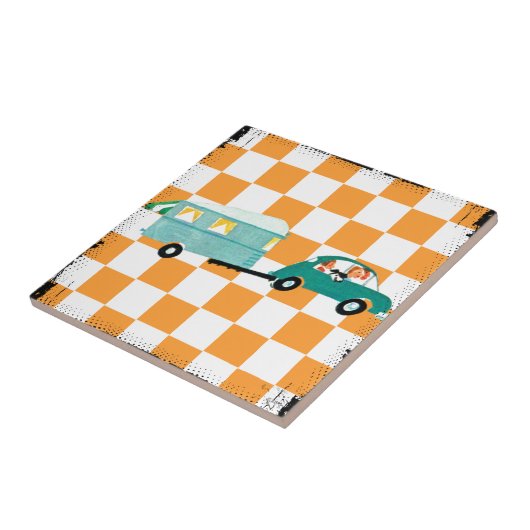 Het slaan van de Open Road 1 Tegeltje (Zijkant)