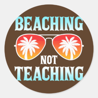 Het slaan van geen grappige leerlingbaan ronde sticker