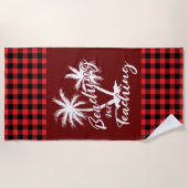 Het slaan van geen leraar zomervakantie strandlaken (Voorkant)