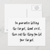 Het slaan van het Doel Briefkaart (Voorkant / Achterkant)