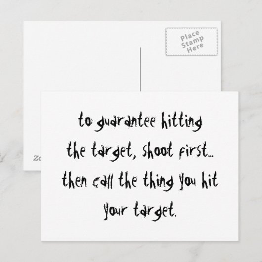 Het slaan van het Doel Briefkaart (Voorkant / Achterkant)