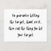 Het slaan van het Doel Briefkaart (Voorkant)