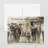 Het slaan zal doorgaan tot het moreel verbetert briefkaart (Voorkant / Achterkant)