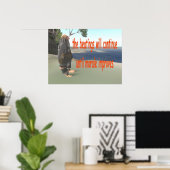 het slaan zal doorgaan tot moraal verbetert poster (Thuiskantoor)