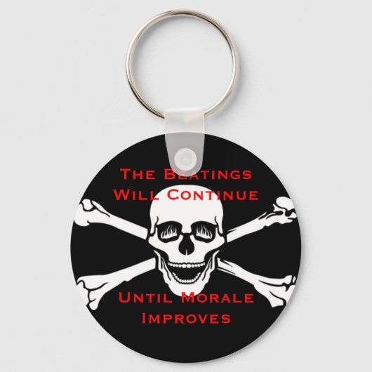 Het slaan zal doorgaan tot Morale verbetert Sleutelhanger (Voorkant)