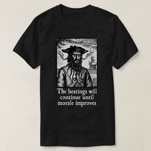Het slaan zal doorgaan tot Morale verbetert T-shirt (Design voorkant)