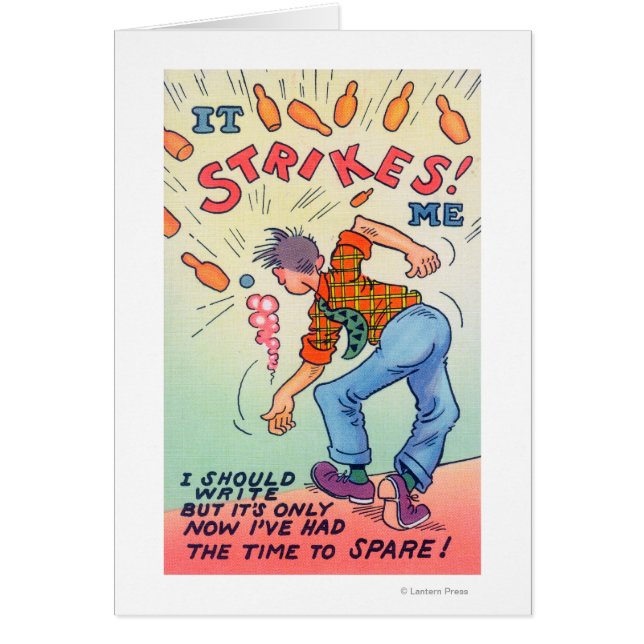 Het slaat me op, Cartoon Man Bowling (Voorkant)