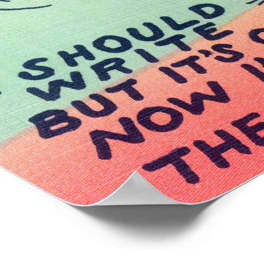 Het slaat me op, Cartoon Man Bowling Poster (Hoek)