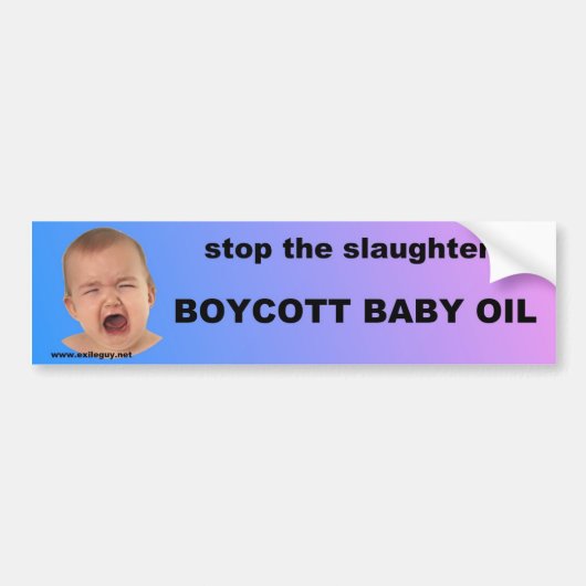 het slachten te stoppen bumpersticker (Voorkant)