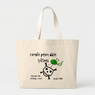 het slachten van de breiwereld ... grote tote bag