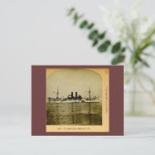 Het slagschip Maine  Stereoview Briefkaart (Staand voorkant)