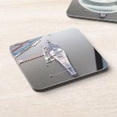 Het slagschip New Jersey van bovenaf Bier Onderzetter (Linkerzijde)