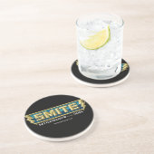 Het Slagveld van het Logo SMITE van de Goden Zandsteen Onderzetter (Zijkant)