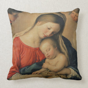 Het Slapende Christus Kind (olie op doek) Kussen