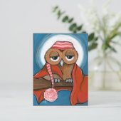 Het slaperige Briefkaart van de Uil (Staand voorkant)